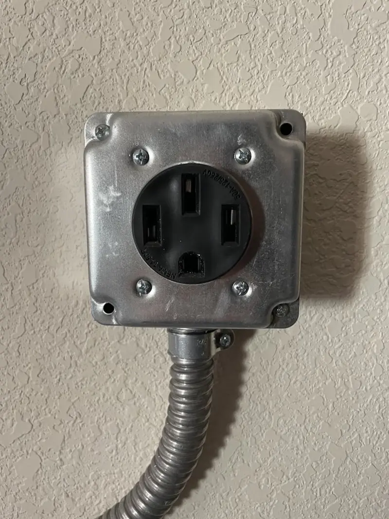 NEMA 14-50 outlet installed for Smart Home Electrical in Martic
